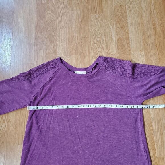 Suzanne Betro Weekend  Lace-Accent Raglan Sweatshirt sz 1x - Picture 10 of 12